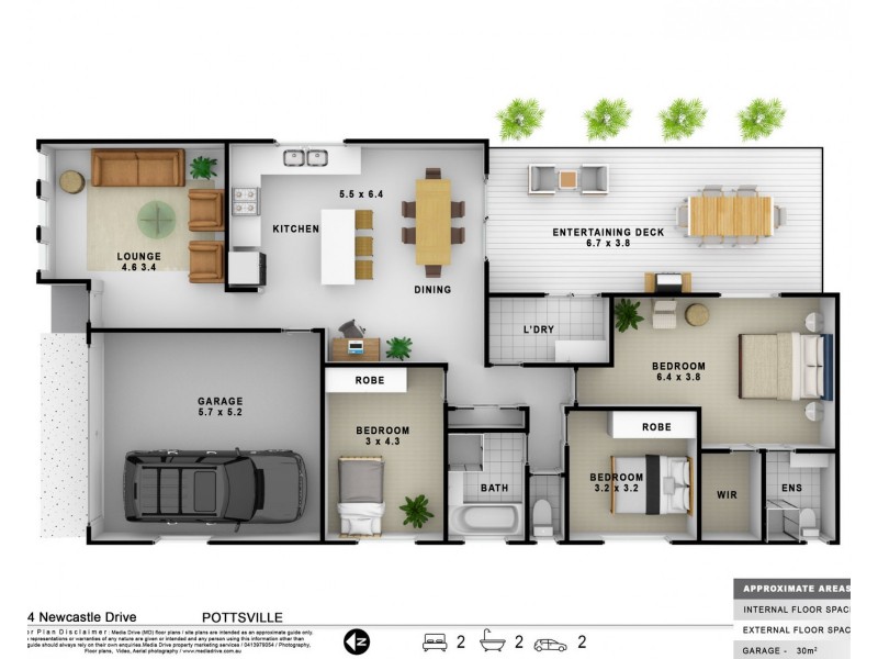 2/74 Newcastle Drive, Pottsville NSW 2489 Floorplan