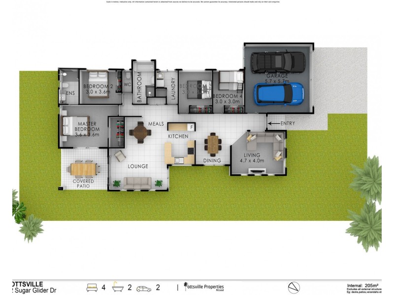 52 Sugar Glider Drive, Pottsville NSW 2489 Floorplan