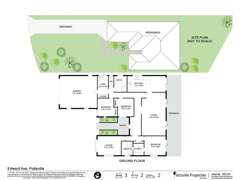21 Edward Avenue, Pottsville NSW 2489 Floorplan