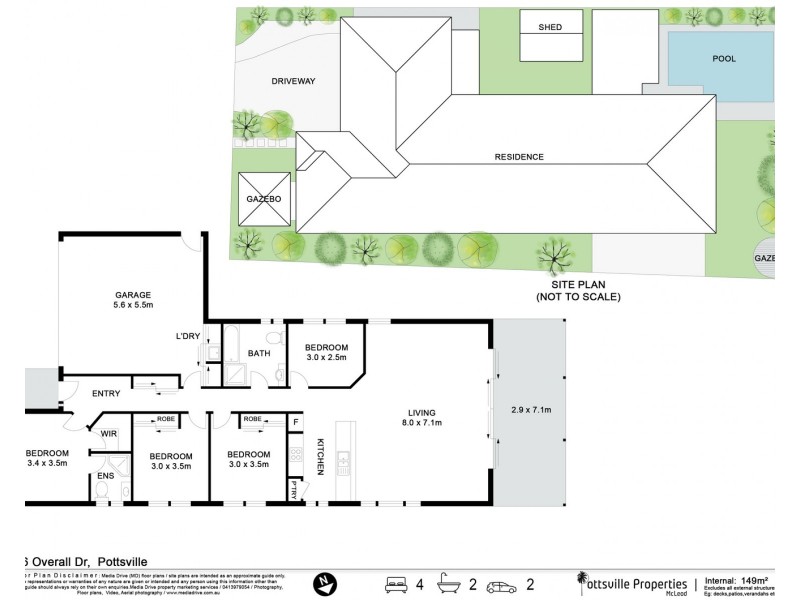 166 Overall Drive, Pottsville NSW 2489 Floorplan