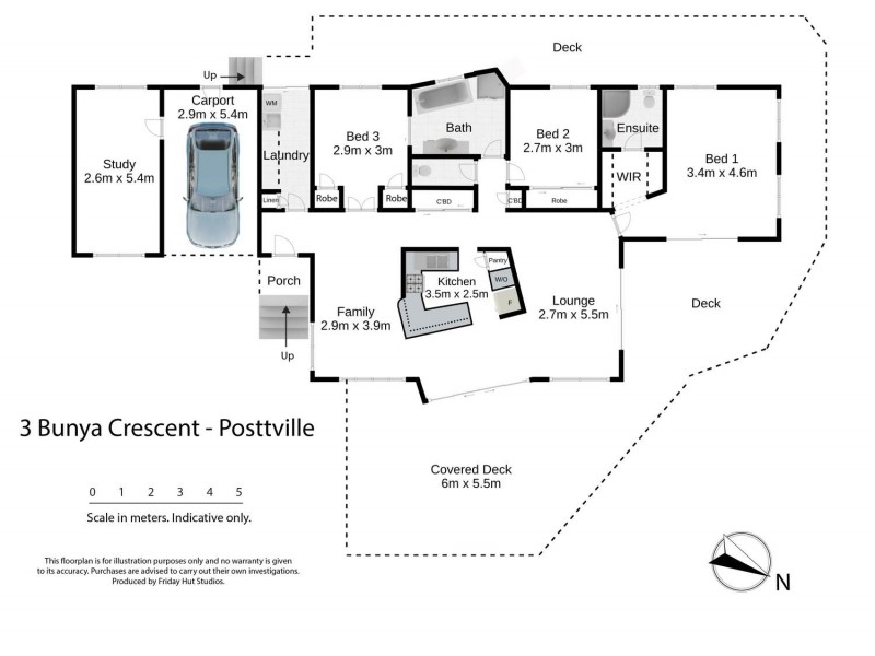 3 Bunya Crescent, Pottsville NSW 2489 Floorplan