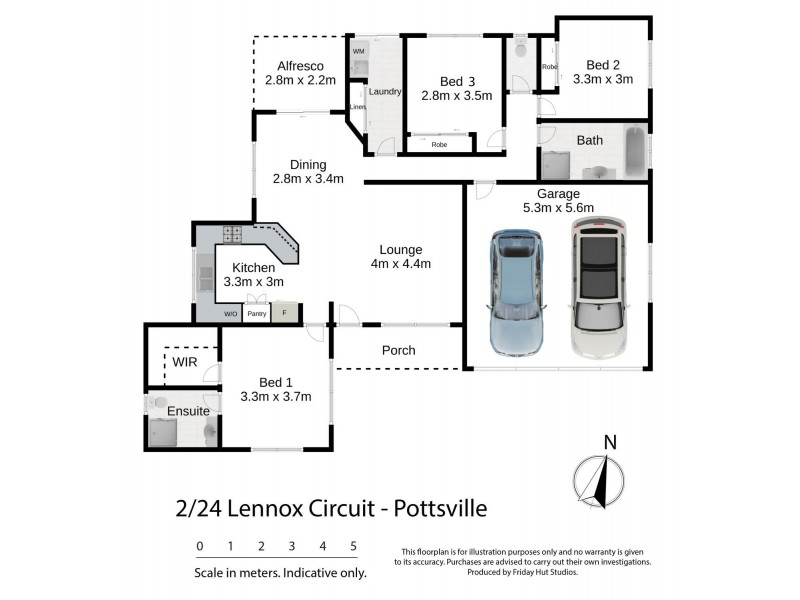 2/24 Lennox Circuit, Pottsville NSW 2489 Floorplan