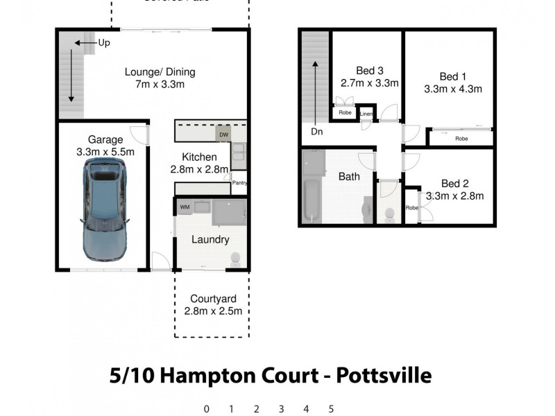 5/10 Hampton Court, Pottsville NSW 2489 Floorplan