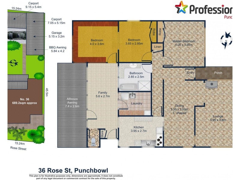 36 rose Street, Punchbowl NSW 2196 Floorplan