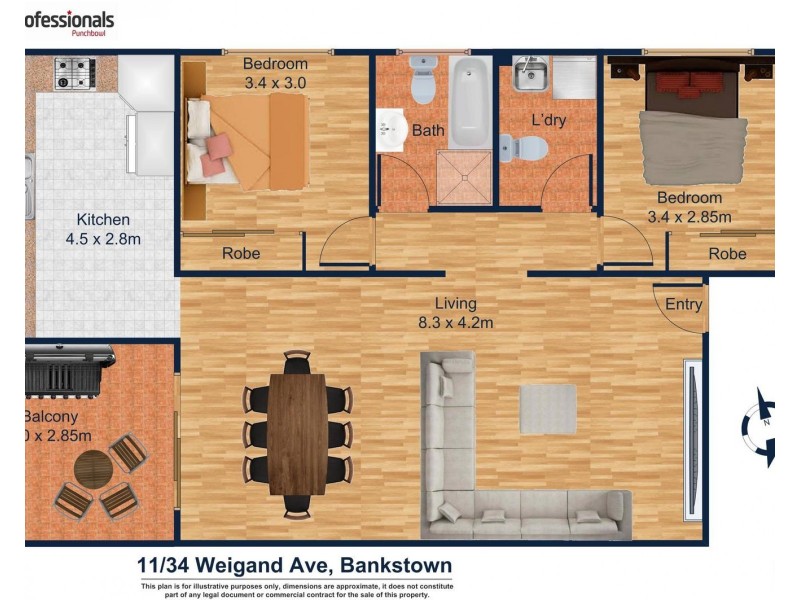 11/34 WEIGAND Avenue, Bankstown NSW 2200 Floorplan
