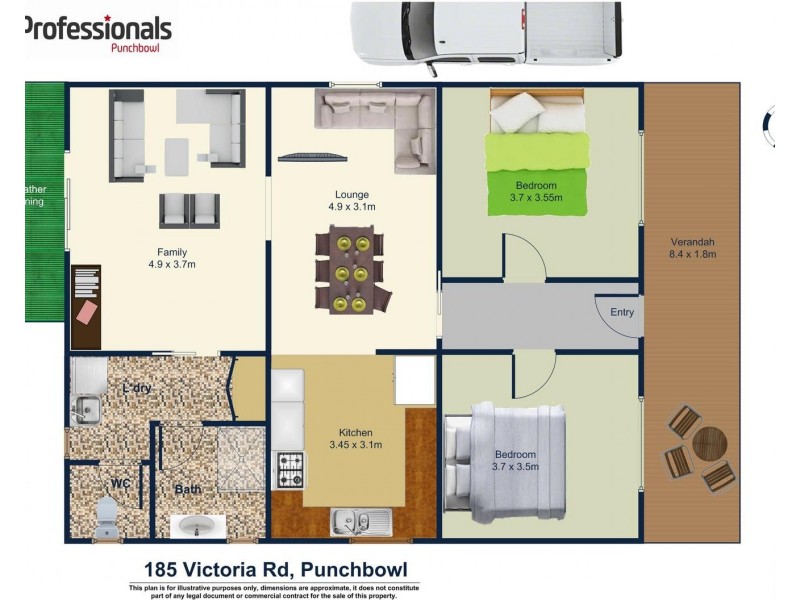 185 VICTORIA Road, Punchbowl NSW 2196 Floorplan