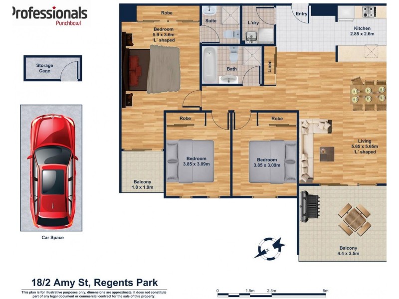 18/2 AMY Road, Regents Park NSW 2143 Floorplan