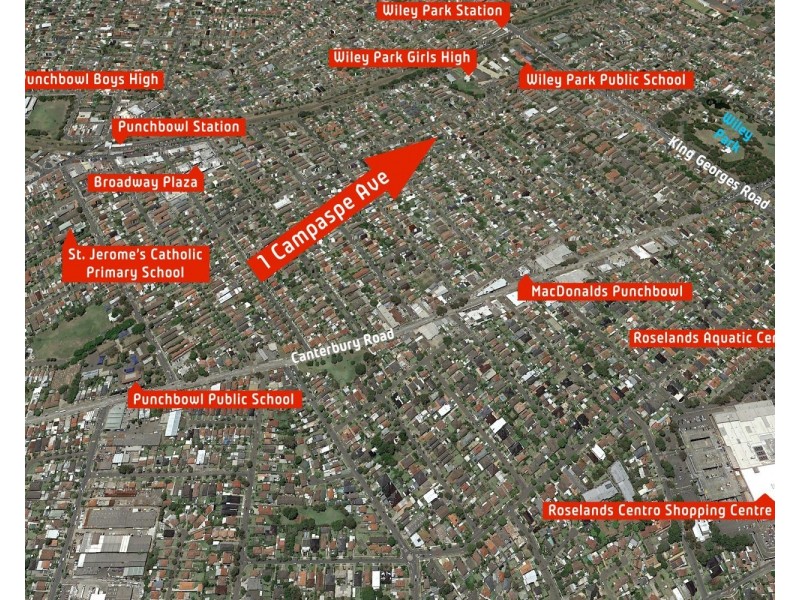 1 CAMPASPE Avenue, Wiley Park NSW 2195