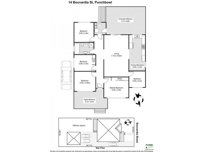 14 BOUVARDIA  Street, Punchbowl NSW 2196 Floorplan