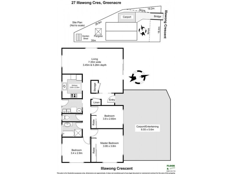 27 ILLAWONG Crescent, Greenacre NSW 2190 Floorplan