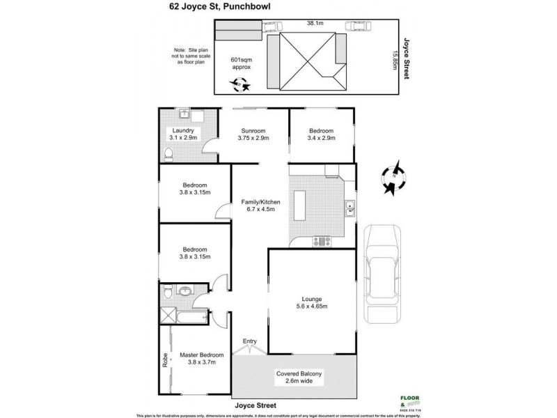 62 JOYCE Street, Punchbowl NSW 2196 Floorplan