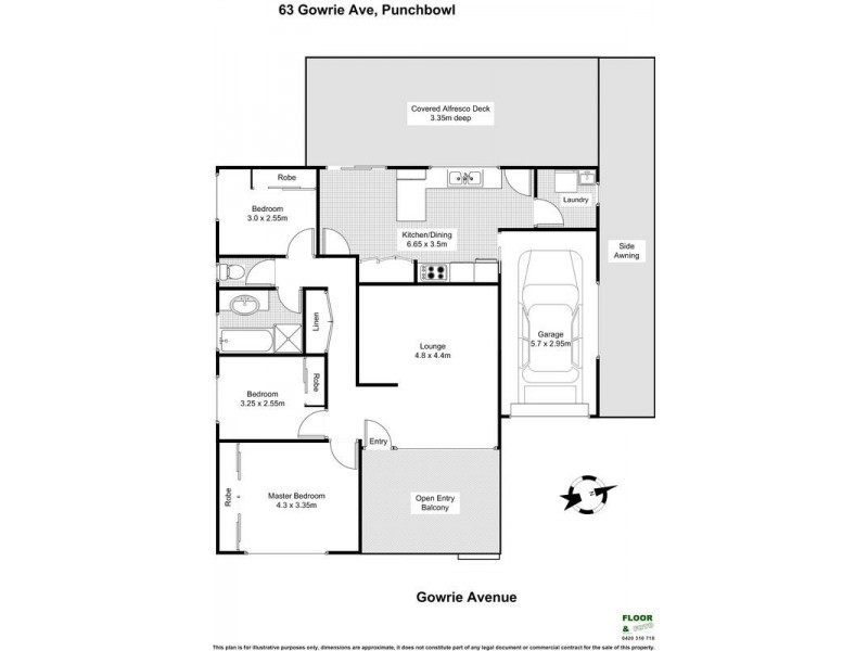 63 GOWRIE Avenue, Punchbowl NSW 2196 Floorplan