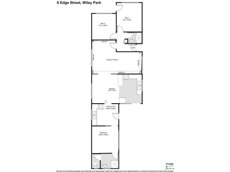 6 EDGE Street, Wiley Park NSW 2195 Floorplan