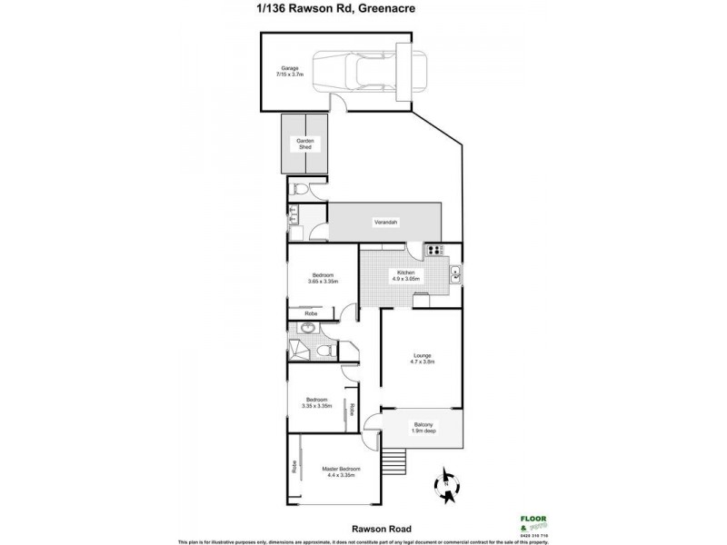 1/136 RAWSON Street, Greenacre NSW 2190 Floorplan