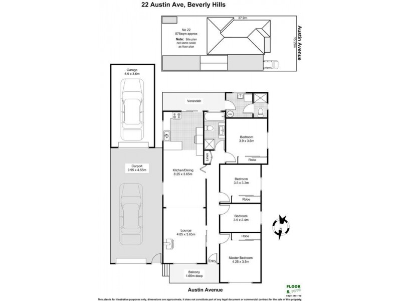 22 AUSTIN Avenue, Beverly Hills NSW 2209 Floorplan