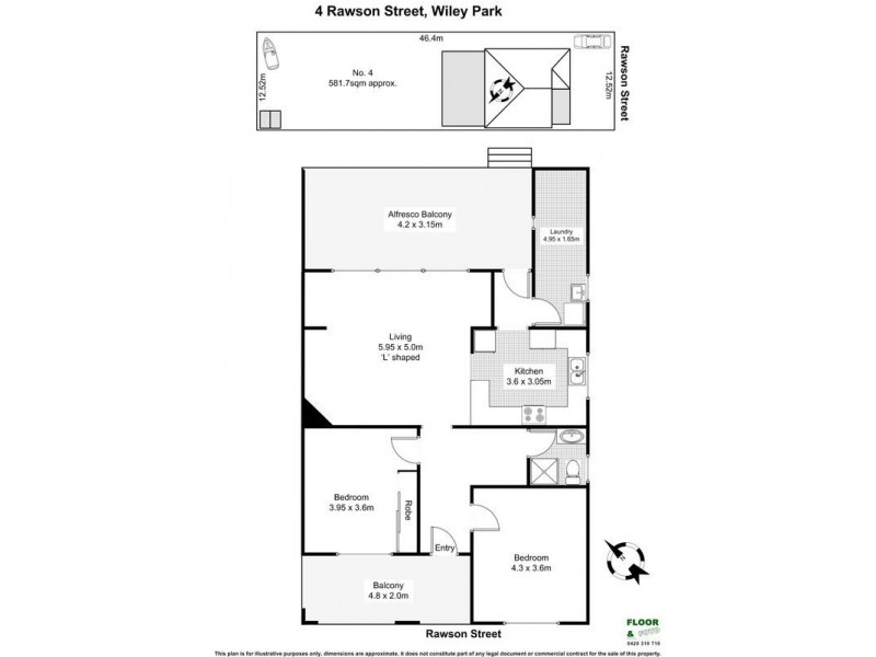 4 RAWSON Street, Wiley Park NSW 2195 Floorplan