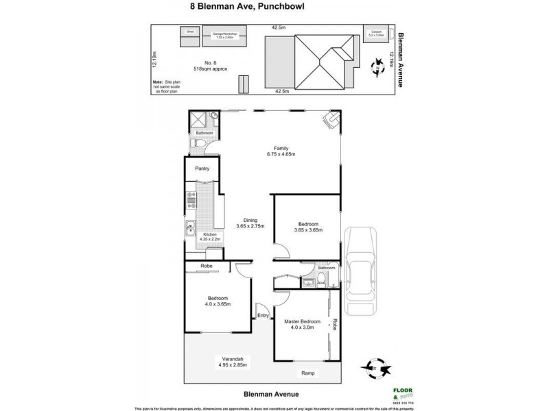 8 BLENMAN Avenue, Punchbowl NSW 2196 Floorplan