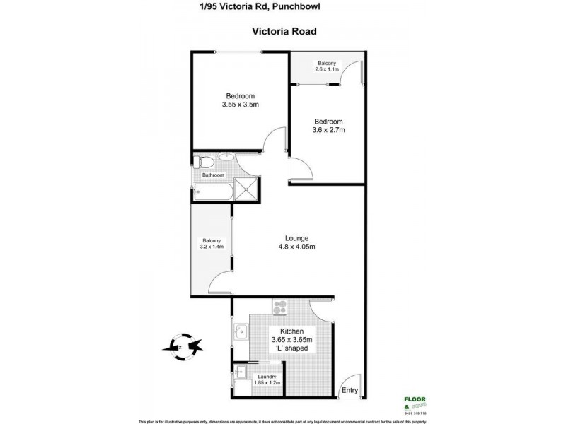 1/95 VICTORIA Road, Punchbowl NSW 2196 Floorplan