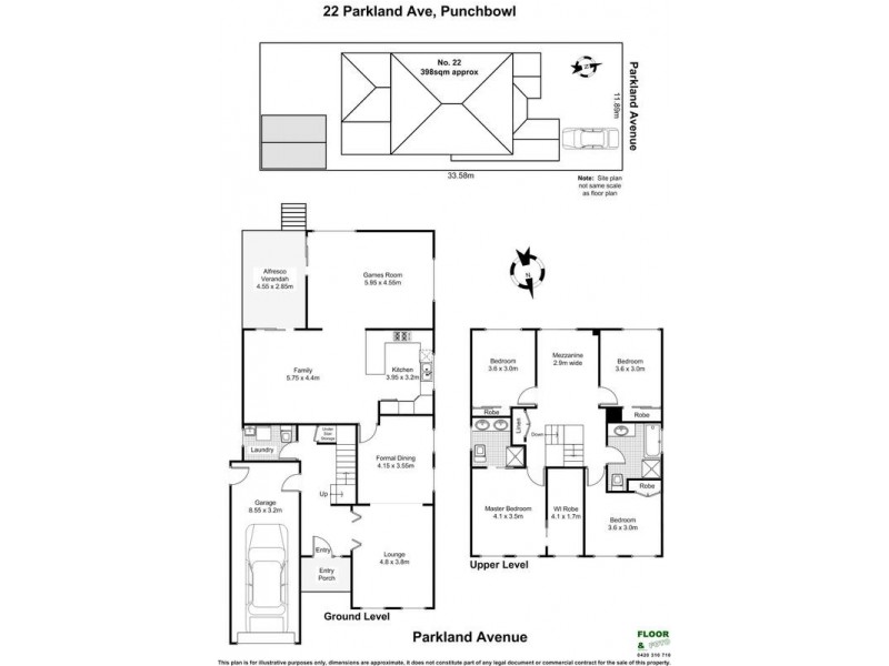22 PARKLAND Avenue, Punchbowl NSW 2196 Floorplan