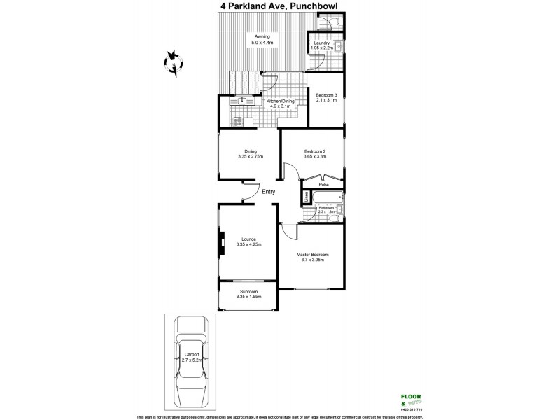 4 PARKLAND Avenue, Punchbowl NSW 2196 Floorplan