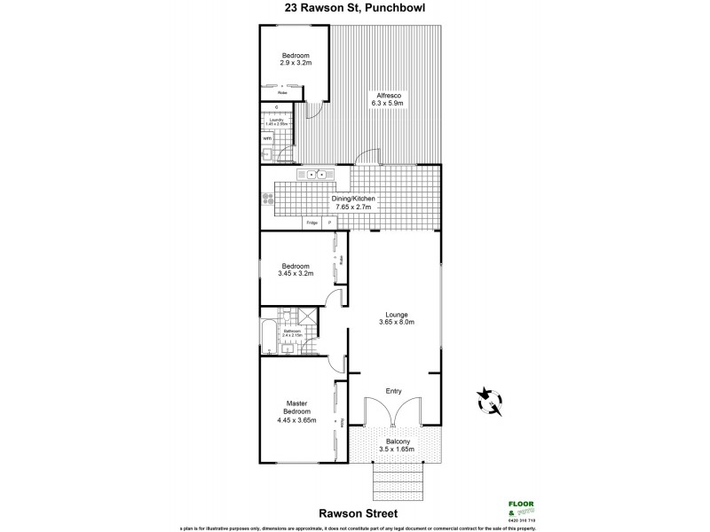 23 RAWSON Street, Wiley Park NSW 2195 Floorplan