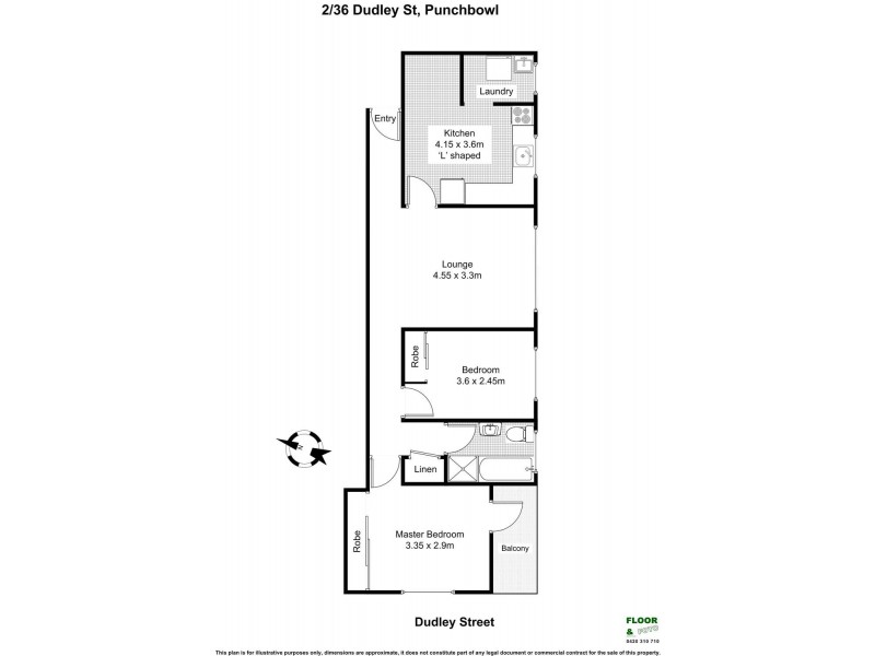 2/36 DUDLEY Street, Punchbowl NSW 2196 Floorplan