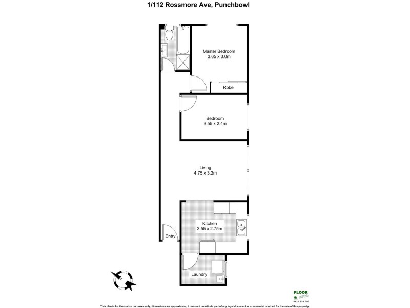 1/112 ROSSMORE Avenue, Punchbowl NSW 2196 Floorplan