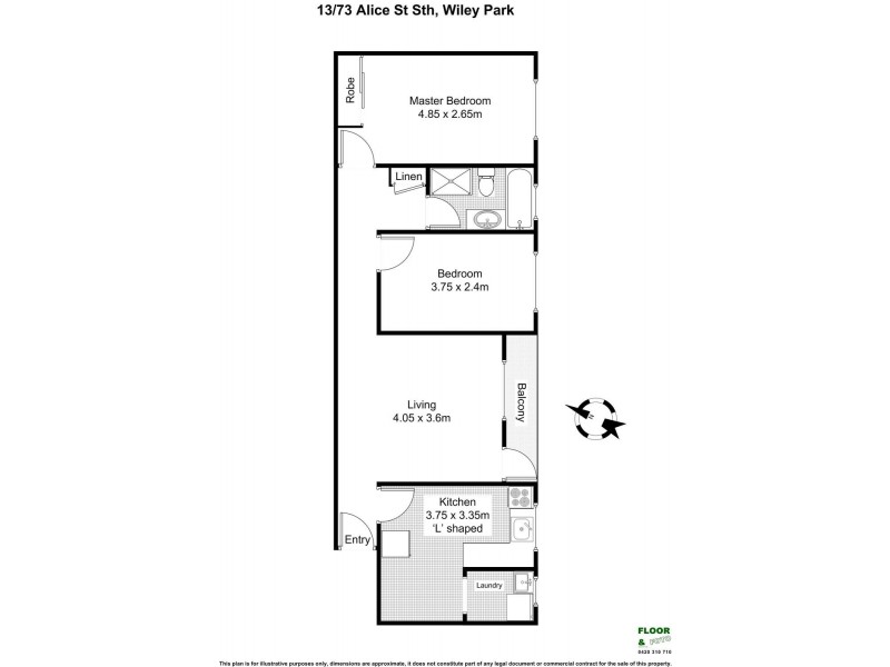13/73 alice Street, Wiley Park NSW 2195 Floorplan