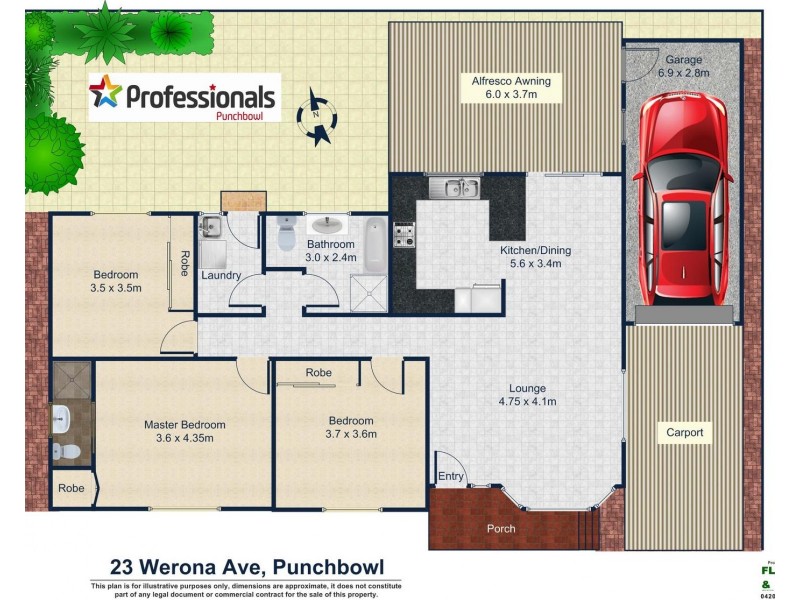 23 werona Avenue, Punchbowl NSW 2196 Floorplan