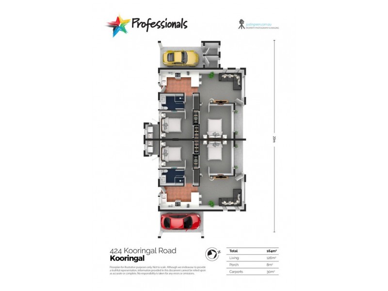 1 & 2/424 Kooringal Road, Wagga Wagga NSW 2650 Floorplan