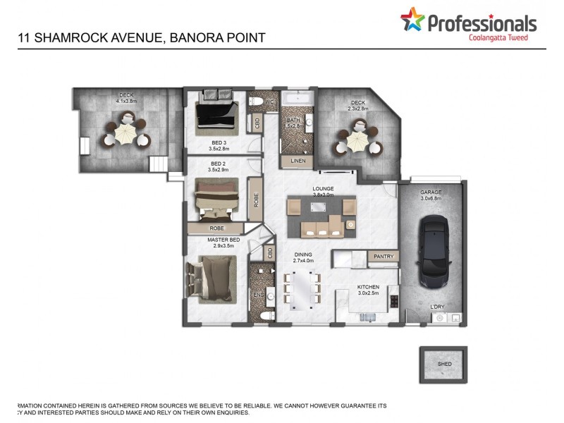 1/11 Shamrock Avenue, Banora Point NSW 2486 Floorplan