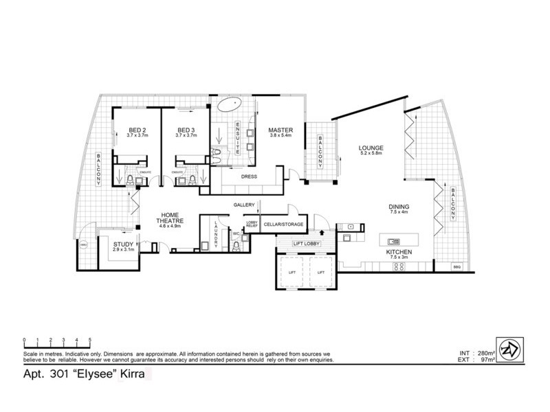 301/1 Haig Street, Coolangatta QLD 4225 Floorplan