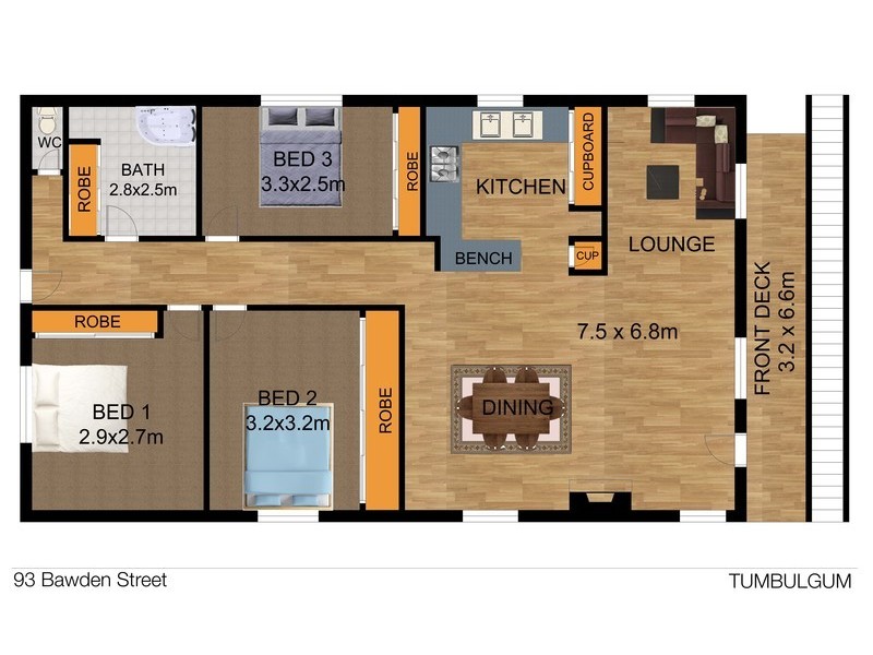 93 Bawden Street, Tumbulgum NSW 2490 Floorplan