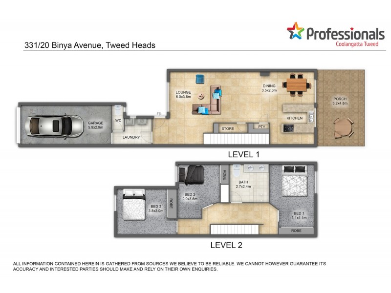 331/20 Binya Avenue, Tweed Heads NSW 2485 Floorplan