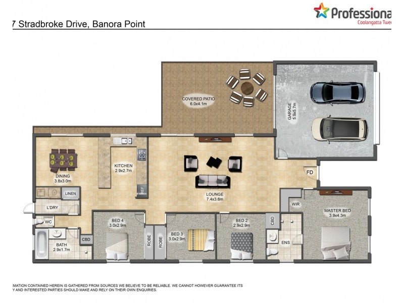 7 Stradbroke Drive, Tweed Heads South NSW 2486 Floorplan