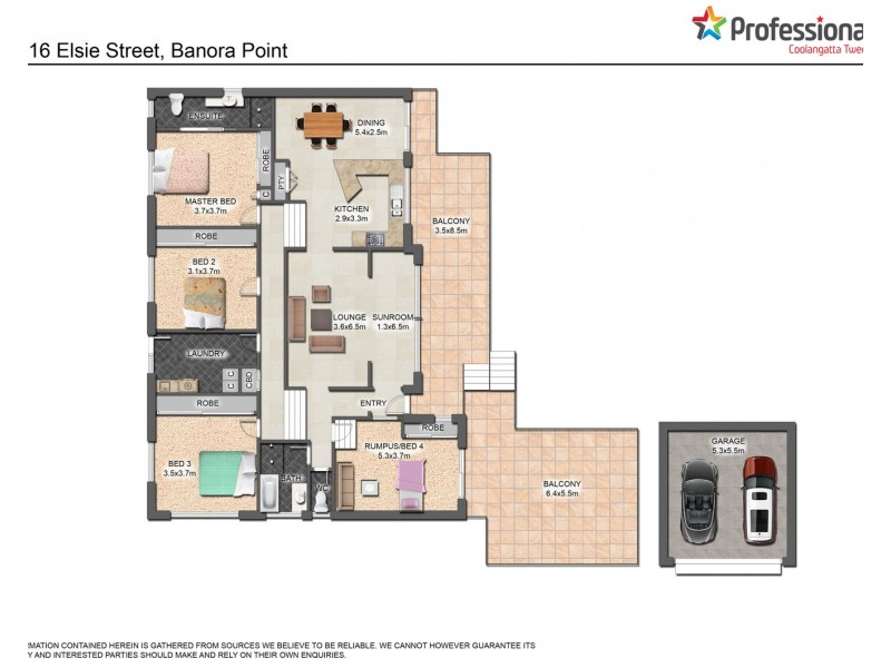 16 Elsie Street, Banora Point NSW 2486 Floorplan
