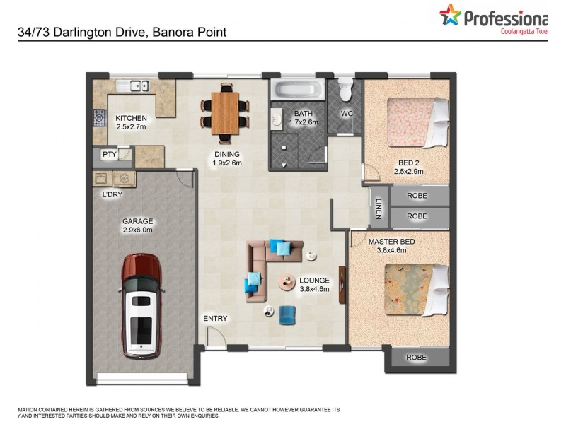34/73 Darlington Drive, Banora Point NSW 2486 Floorplan