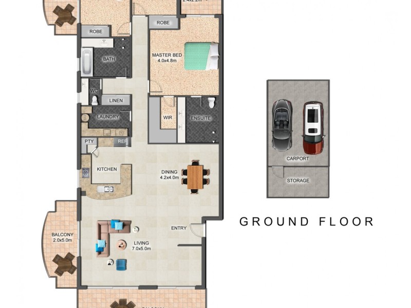 7/17 Powell Street, Tweed Heads NSW 2485 Floorplan