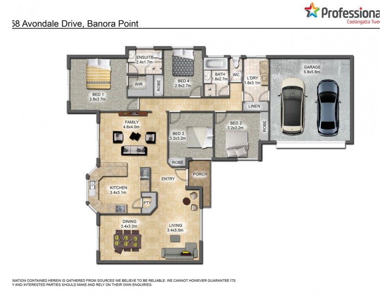 58  Avondale Drive, Banora Point NSW 2486 Floorplan