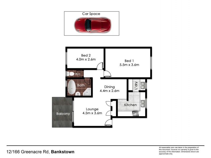 12/166 Greenacre Road, Bankstown NSW 2200 Floorplan