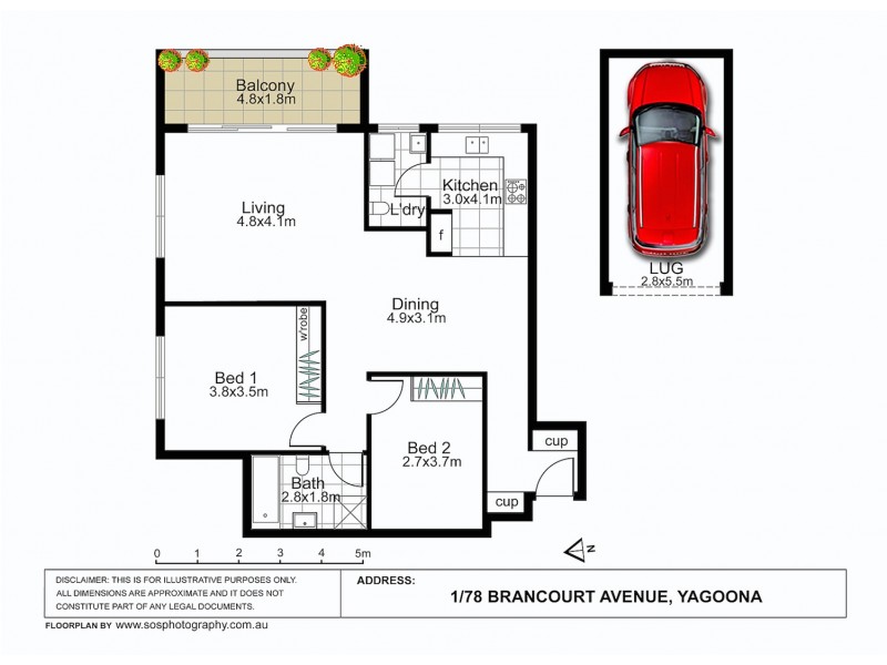 1/78 Brancourt Avenue, Yagoona NSW 2199 Floorplan