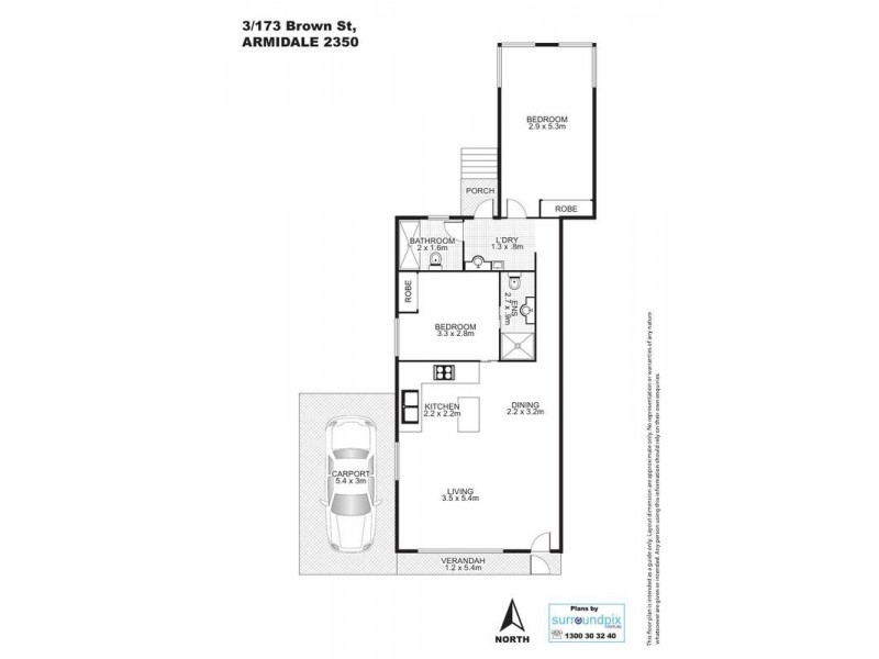 3/173 Brown Street, Armidale NSW 2350 Floorplan