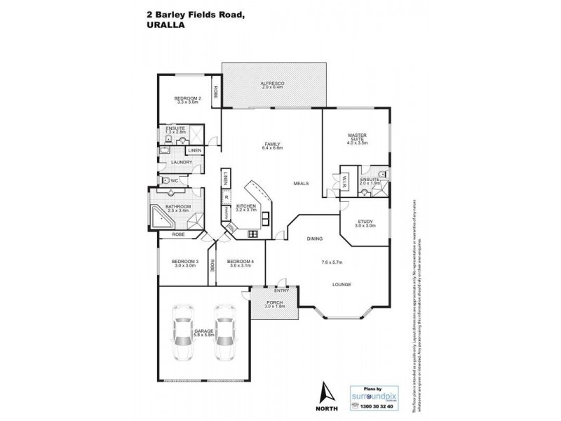 2 Barleyfields Road, Uralla NSW 2358 Floorplan