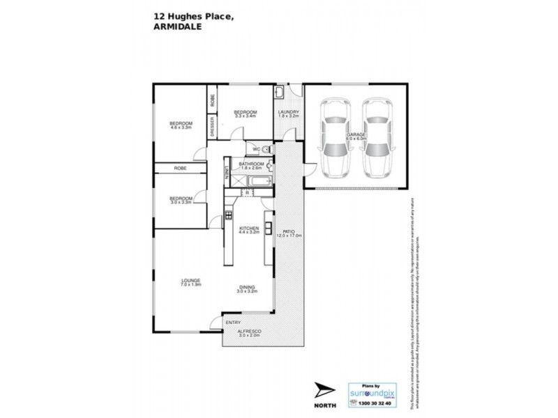12 Hughes Place, Armidale NSW 2350 Floorplan