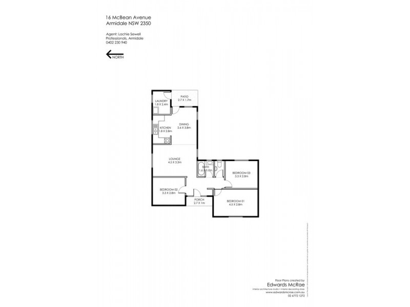 16 McBean Avenue, Armidale NSW 2350 Floorplan
