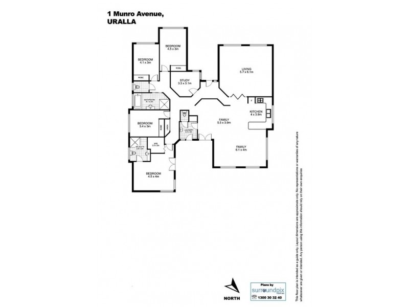 1 Munro Avenue, Uralla NSW 2358 Floorplan