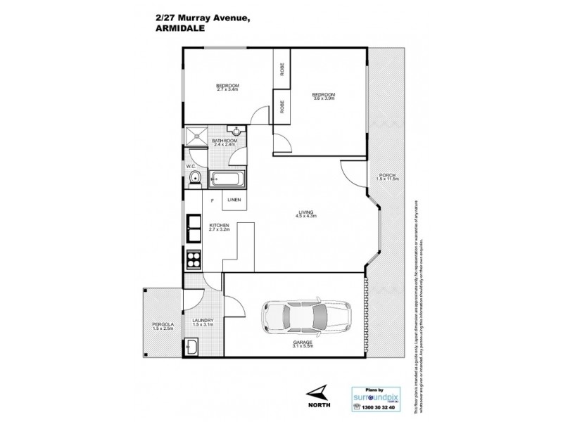 2/27 Murray Avenue, Armidale NSW 2350 Floorplan