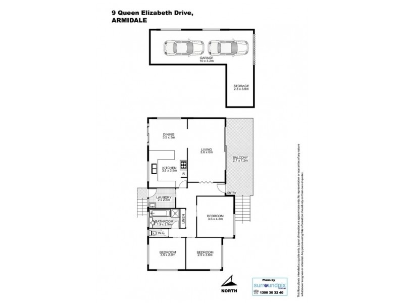 9 Queen Elizabeth Drive, Armidale NSW 2350 Floorplan