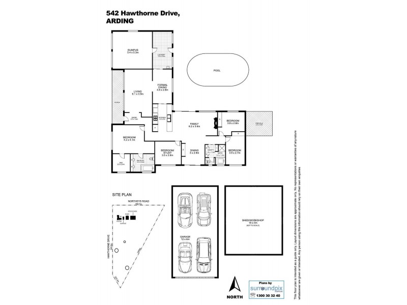 542 Hawthorne Drive, Armidale NSW 2350 Floorplan