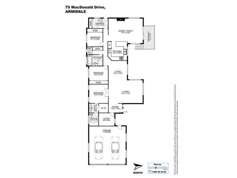 75 MacDonald Drive, Armidale NSW 2350 Floorplan
